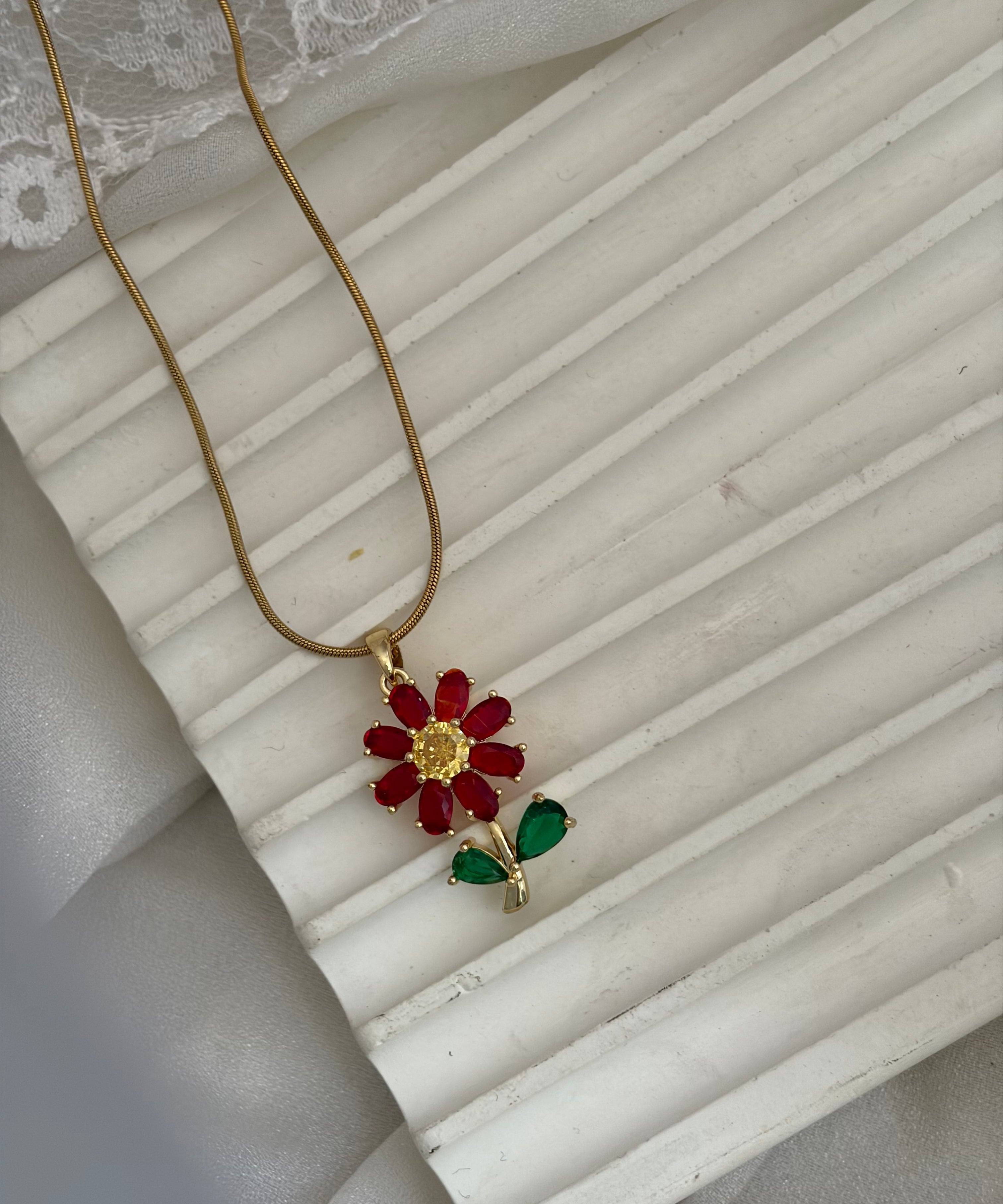 Sunflower necklace
