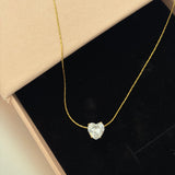 Heart solitaire necklace