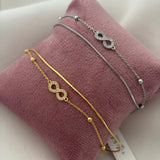 Infinity layered bracelet