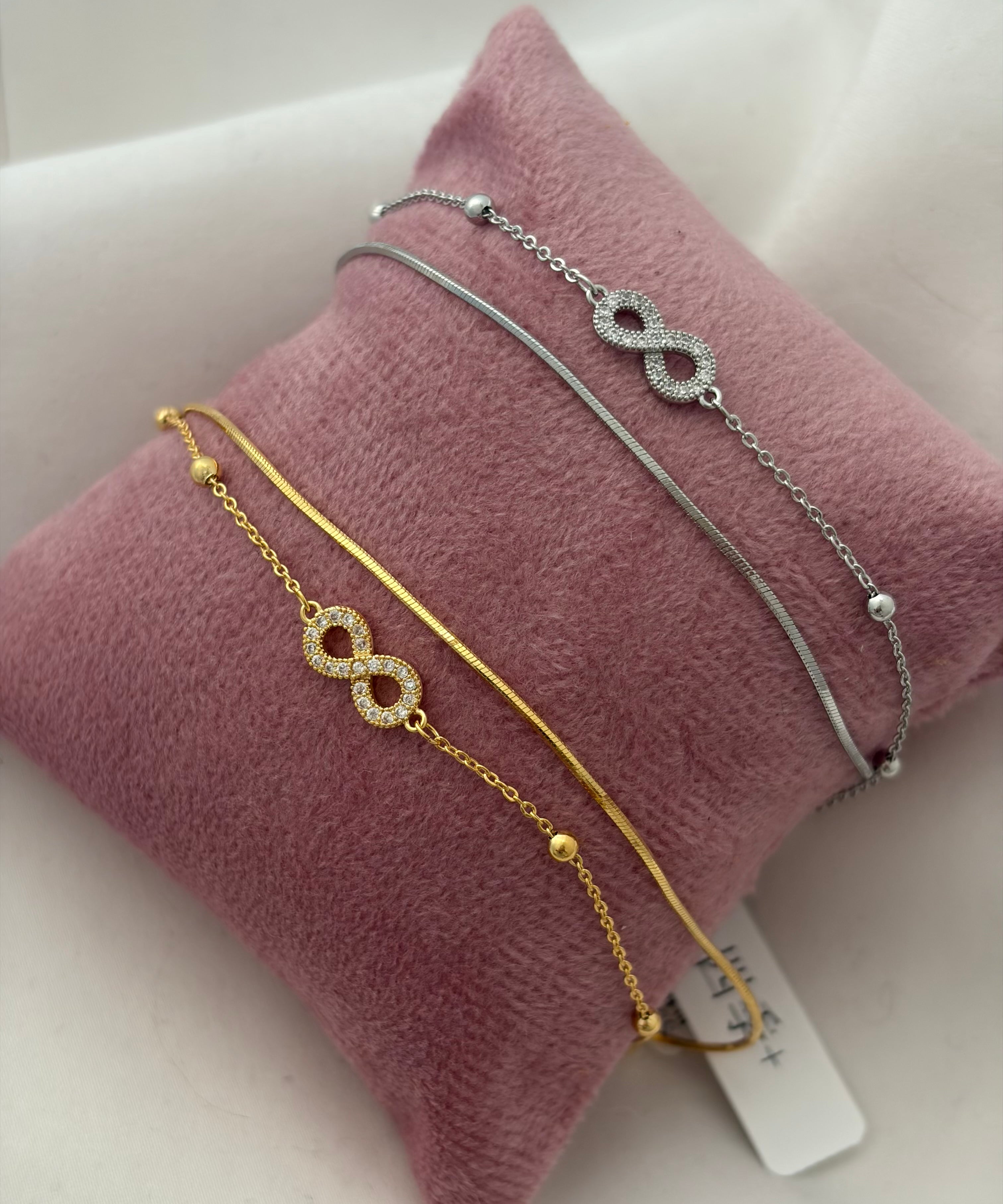 Infinity layered bracelet
