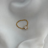 Pinky oval ring