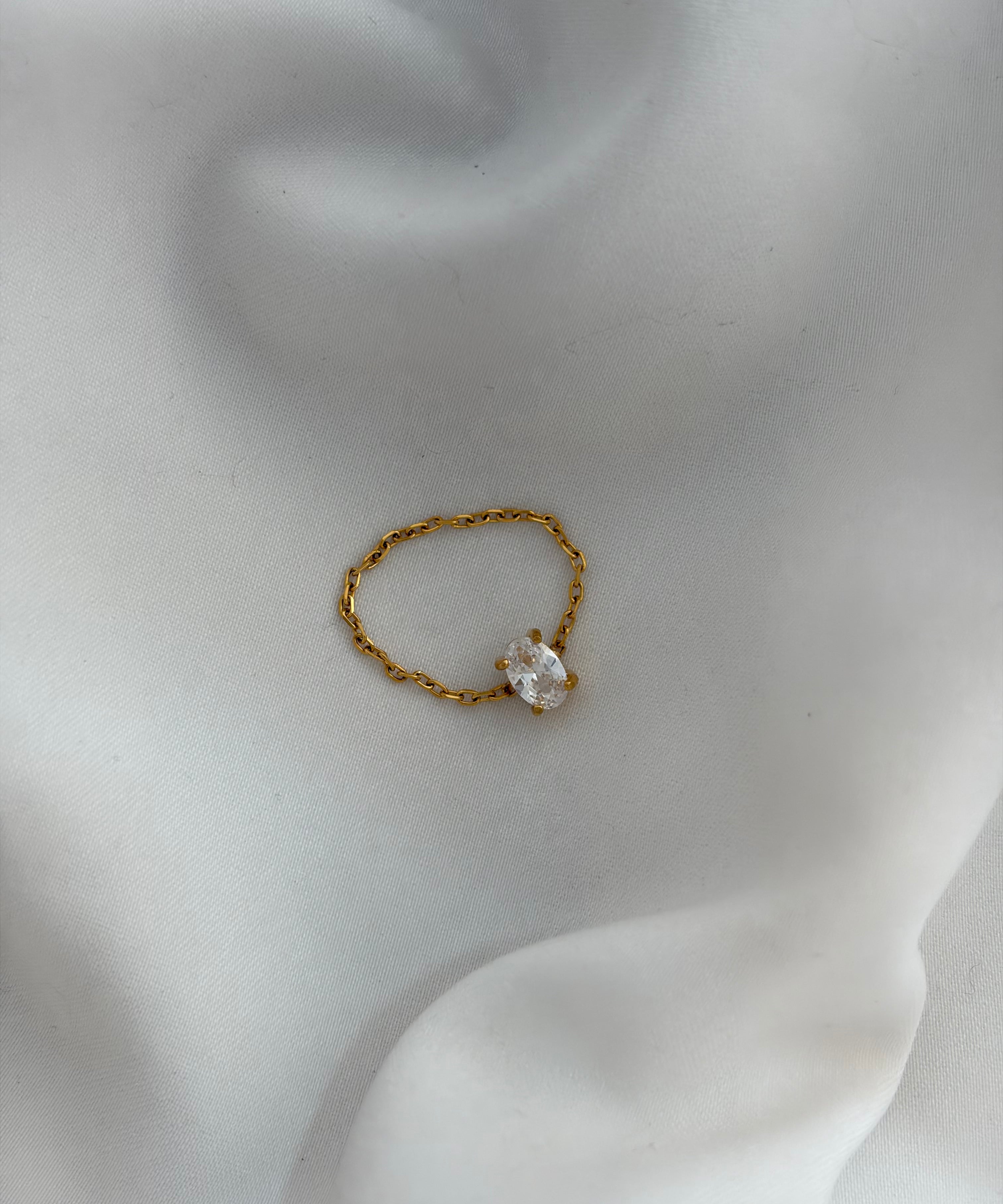 Pinky oval ring