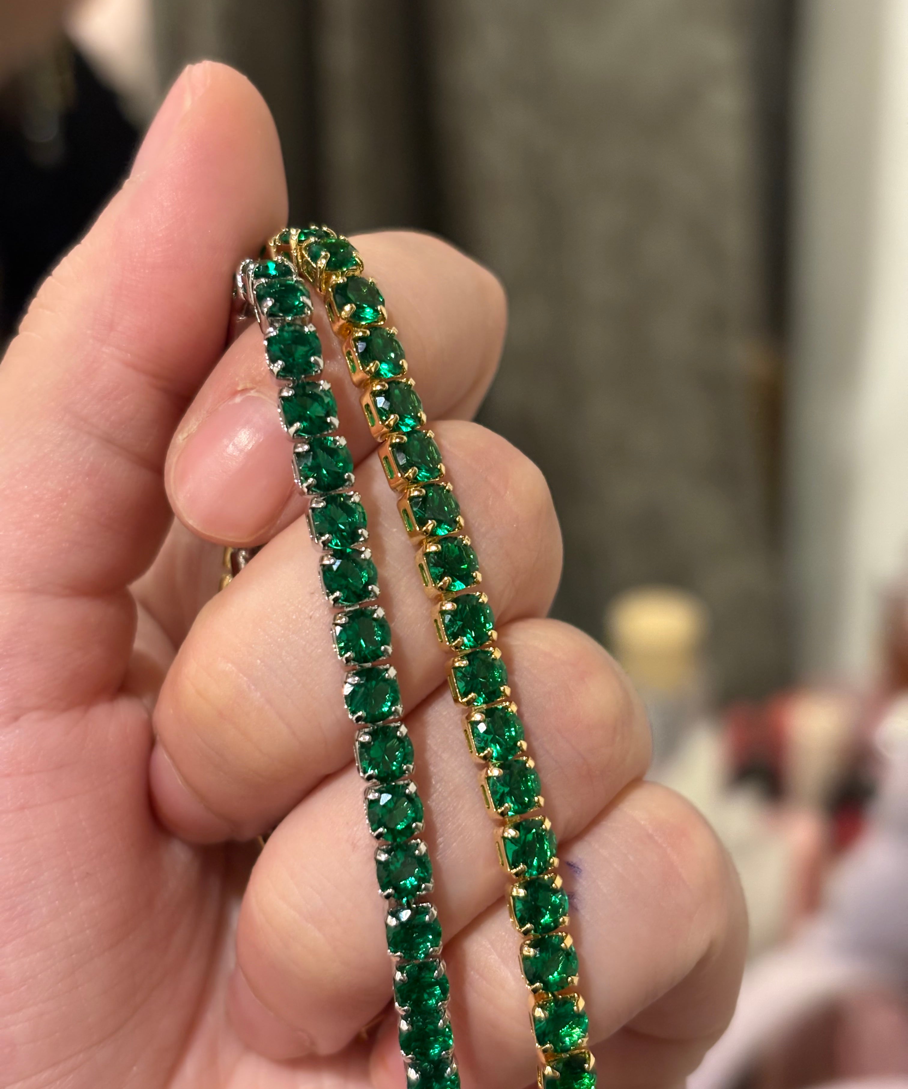 Aura tennis bracelet(emerald)
