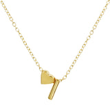 Heart initial necklace