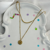 Coin layered necklace