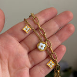 Clover layered bracelet