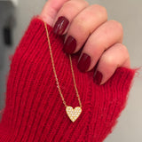 Studded heart necklace