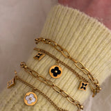 Clover layered bracelet
