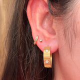 C studded hoops