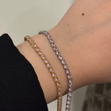 Vibe tennis bracelet(pink)