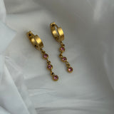 Pink dangling earring