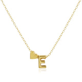 Heart initial necklace