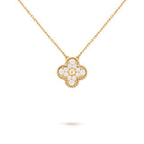 Rhinestone clover necklace