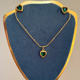 Crystal heart set
