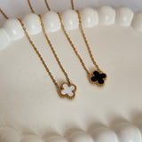 Reversible clover necklace